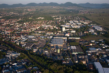Landau in der Pfalz in the state Rhineland-Palatinate, Germany from a drone