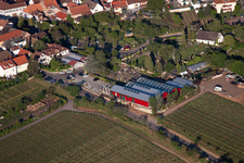 Oblique view of Flowers Schupp in the district Gimmeldingen in Neustadt an der Weinstraße in the state Rhineland-Palatinate, Germany