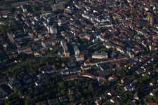 Aerial photograpy of Neustadt an der Weinstraße in the state Rhineland-Palatinate, Germany