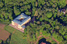 Villa Ludwigshöhe Palace in Edenkoben in the state Rhineland-Palatinate, Germany from a drone