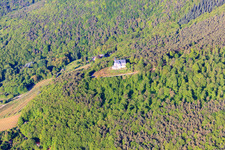 Aerial view of St. Anne's Chapel on the slope of the Palatinate Forest in Burrweiler in the state Rhineland-Palatinate, Germany