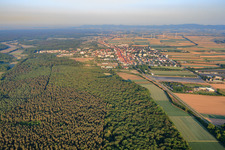 City view in the morning from the east in Kandel in the state Rhineland-Palatinate, Germany