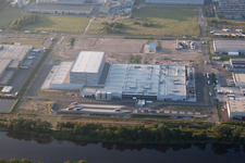 Oberwald Industrial Estate, PEG in Wörth am Rhein in the state Rhineland-Palatinate, Germany from above