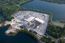 Aerial view of Lithonplus in the district Eggenstein in Eggenstein-Leopoldshafen in the state Baden-Wuerttemberg, Germany