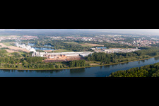 Building and production halls on the premises of Nolte Holzwerkstoff GmbH & Co. KG in Germersheim in the state Rhineland-Palatinate, Germany
