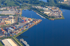 Süduferstraße at Germensheim Harbor in Germersheim in the state Rhineland-Palatinate, Germany