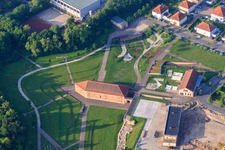Lamotte Ravelin - trench defense building in the city park Fronte Lamotte in Germersheim in the state Rhineland-Palatinate, Germany