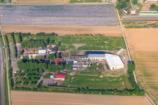 Oblique view of Southern Palatinate Football Golf Park at Adamshof Kandel in Kandel in the state Rhineland-Palatinate, Germany