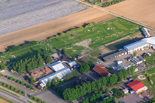Southern Palatinate Football Golf Park at Adamshof Kandel in Kandel in the state Rhineland-Palatinate, Germany from the plane
