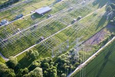 Site of the substation for voltage conversion and electrical power supply of Kernkraftwerk Grohnde in Emmerthal in the state Lower Saxony, Germany