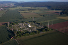 Grohnde substation in Emmerthal in the state Lower Saxony, Germany out of the air