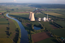 Nuclear power plant in the district Grohnde in Emmerthal in the state Lower Saxony, Germany out of the air