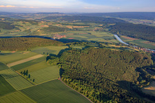 Hills on the banks of the Weser in Ottenstein in the state Lower Saxony, Germany