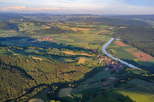 Village on the banks of the Weser in Brevörde in the state Lower Saxony, Germany