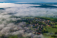 Place behind clouds in the district Fürstenau in Höxter in the state North Rhine-Westphalia, Germany
