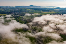 Place behind clouds in the district Bellersen in Brakel in the state North Rhine-Westphalia, Germany