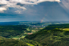 Thunderstorm over Bevertal in the district Dalhausen in Beverungen in the state North Rhine-Westphalia, Germany