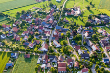 Aerial view of Village view in the district Tietelsen in Beverungen in the state North Rhine-Westphalia, Germany