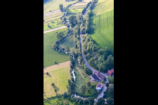 Course of the Nethe in the district Erkeln in Brakel in the state North Rhine-Westphalia, Germany