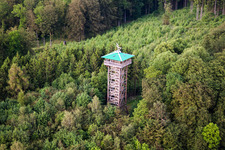 Structure of the observation tower Hungerberg in the district Voerden in Marienmuenster in the state , Germany