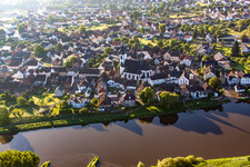 Aerial photograpy of District Lüchtringen in Höxter in the state North Rhine-Westphalia, Germany