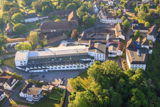 Aerial photograpy of Porcelain manufactoryFürSTENBERG at the MUSEUM SCHLOSSFürSTENBERG in Fürstenberg in the state Lower Saxony, Germany