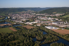 Town View of the streets and houses of the residential areas in Lauenfoerde in the state Lower Saxony