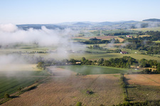Aerial view of District Herstelle in Beverungen in the state North Rhine-Westphalia, Germany