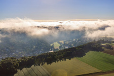 Clouds over the Weser Valley in Bad Karlshafen in the state Hesse, Germany