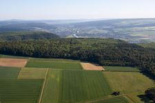 Aerial view of District Haarbrück in Beverungen in the state North Rhine-Westphalia, Germany