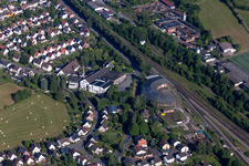 Railway depot and repair shop for maintenance and repair of trains in the district Ottbergen in Hoexter in the state North Rhine-Westphalia, Germany