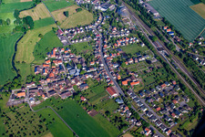 Aerial photograpy of District Ottbergen in Höxter in the state North Rhine-Westphalia, Germany