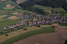 Village view in the district Ovenhausen in Höxter in the state North Rhine-Westphalia, Germany
