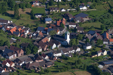 Church building in Ovenhausen in the state North Rhine-Westphalia, Germany