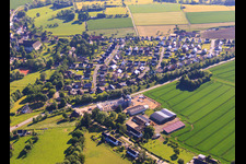 Village view from the southwest in the district Brenkhausen in Höxter in the state North Rhine-Westphalia, Germany