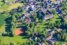 Aerial photograpy of Complex of buildings of the monastery Koptisch-Othodoxes Kloster Propsteistrasse in the district Brenkhausen in Hoexter in the state North Rhine-Westphalia