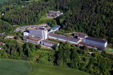 Hospital grounds of the Clinic Asklepios Weserbergland-Klinik in Hoexter in the state North Rhine-Westphalia, Germany