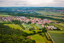 Oblique view of District Weyer in Gochsheim in the state Bavaria, Germany