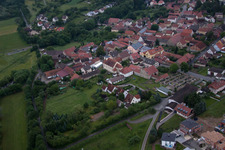 Aerial photograpy of District Untereuerheim in Grettstadt in the state Bavaria, Germany