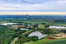 Schweinfurt gravel pits at the construction company Glöckle Baustoffwerke GmbH in Grafenrheinfeld in the state Bavaria, Germany