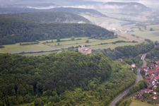Ruins and vestiges of the former castle and fortress Trimburg in the district Trimberg in Elfershausen in the state Bavaria