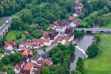 Aerial photograpy of District Trimberg in Elfershausen in the state Bavaria, Germany