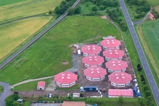Aerial view of Et Elastomer Technology in the district Westheim in Hammelburg in the state Bavaria, Germany