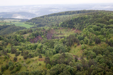 Old basalt quarry Sodenberg in the district Morlesau in Hammelburg in the state Bavaria, Germany