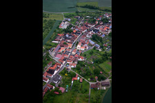 Aerial photograpy of District Weyersfeld in Karsbach in the state Bavaria, Germany