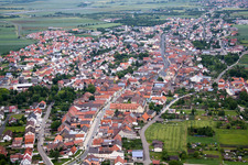 Oblique view of Bergrheinfeld in the state Bavaria, Germany