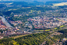 Aerial view of District Zellerau in Würzburg in the state Bavaria, Germany