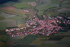 Aerial view of District Oberaltertheim in Altertheim in the state Bavaria, Germany