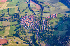 Aerial view of District Hochhausen in Tauberbischofsheim in the state Baden-Wuerttemberg, Germany