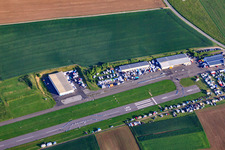 Airport Walldürn in Walldürn in the state Baden-Wuerttemberg, Germany seen from above